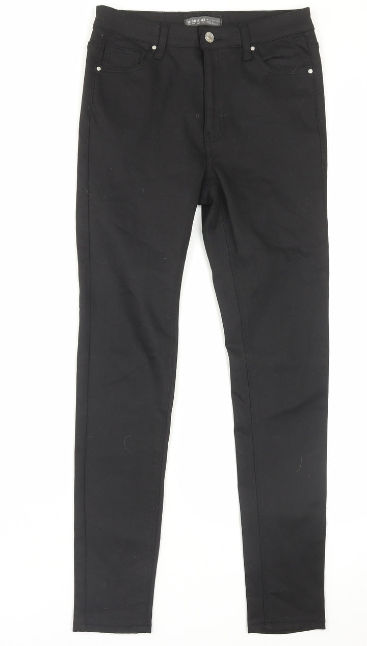 Denim&co Womens Black Cotton Skinny Jeans Size 10 L28 in Regular Button