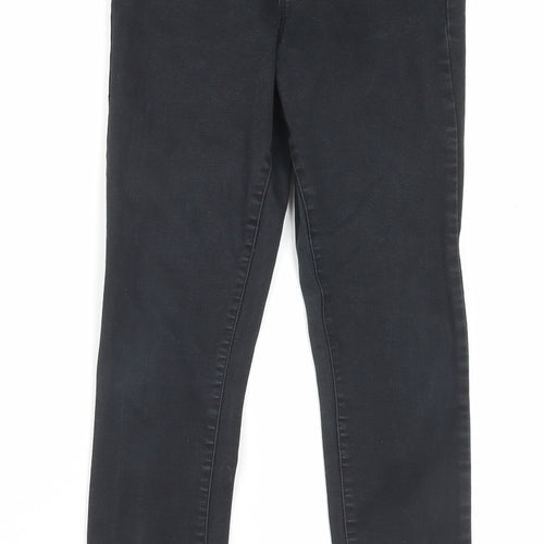 Denim & Co. Womens Black Cotton Skinny Jeans Size 12 L26 in Regular Button