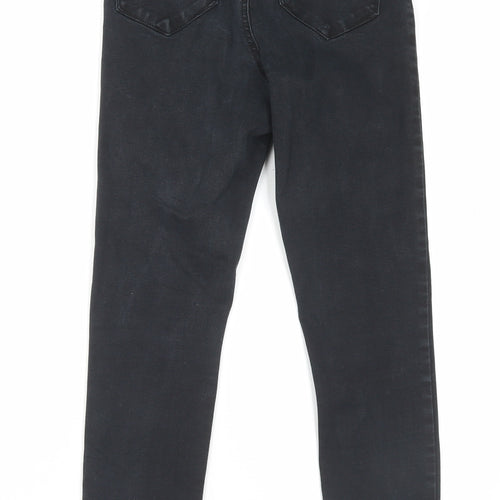 Denim & Co. Womens Black Cotton Skinny Jeans Size 12 L26 in Regular Button