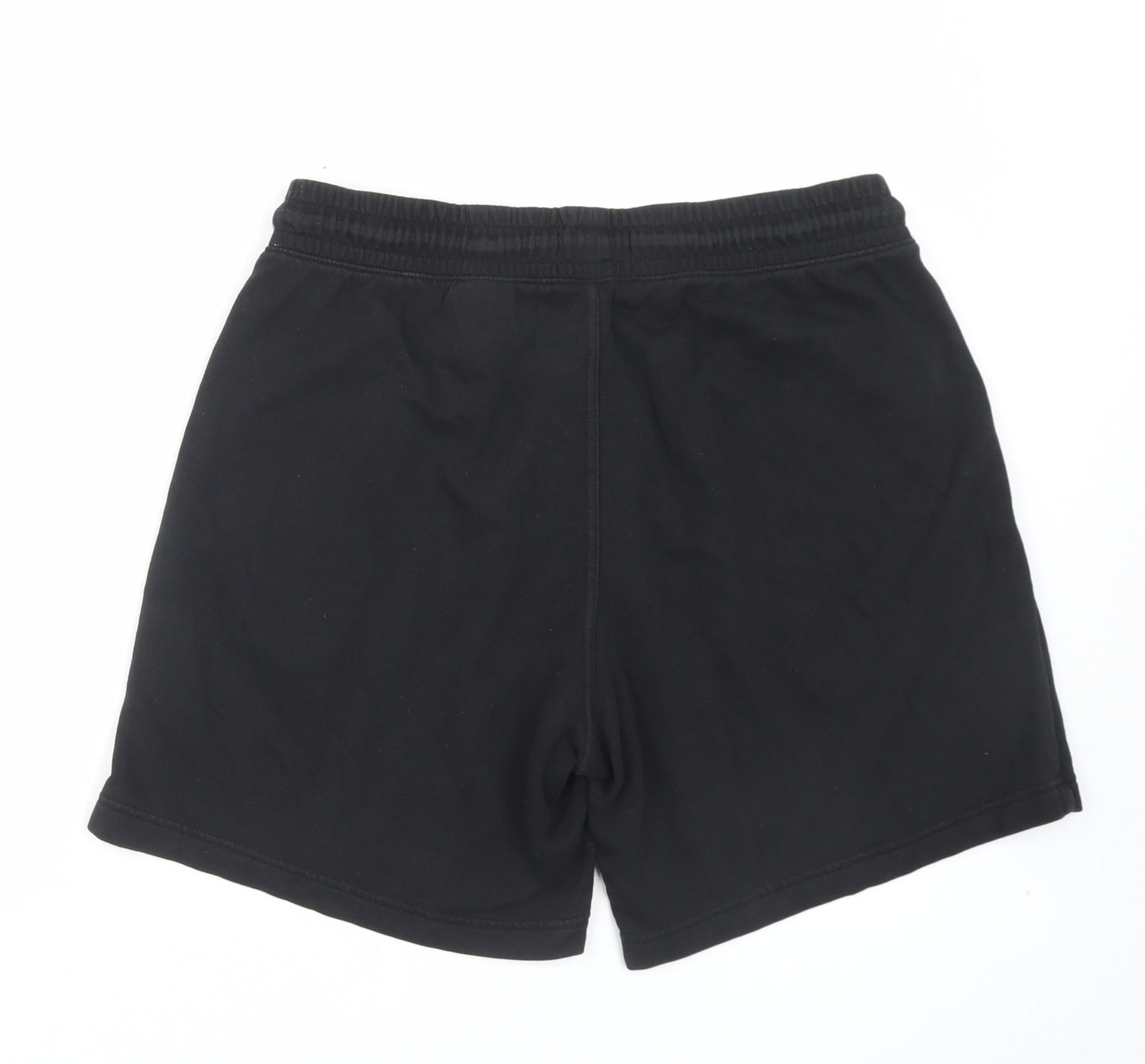 H&M Mens Black Cotton Sweat Shorts Size L L7 in Regular Drawstring