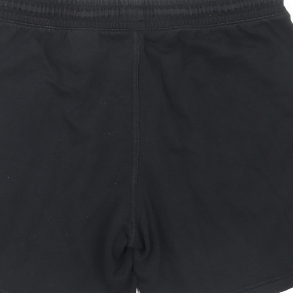 H&M Mens Black Cotton Sweat Shorts Size L L7 in Regular Drawstring