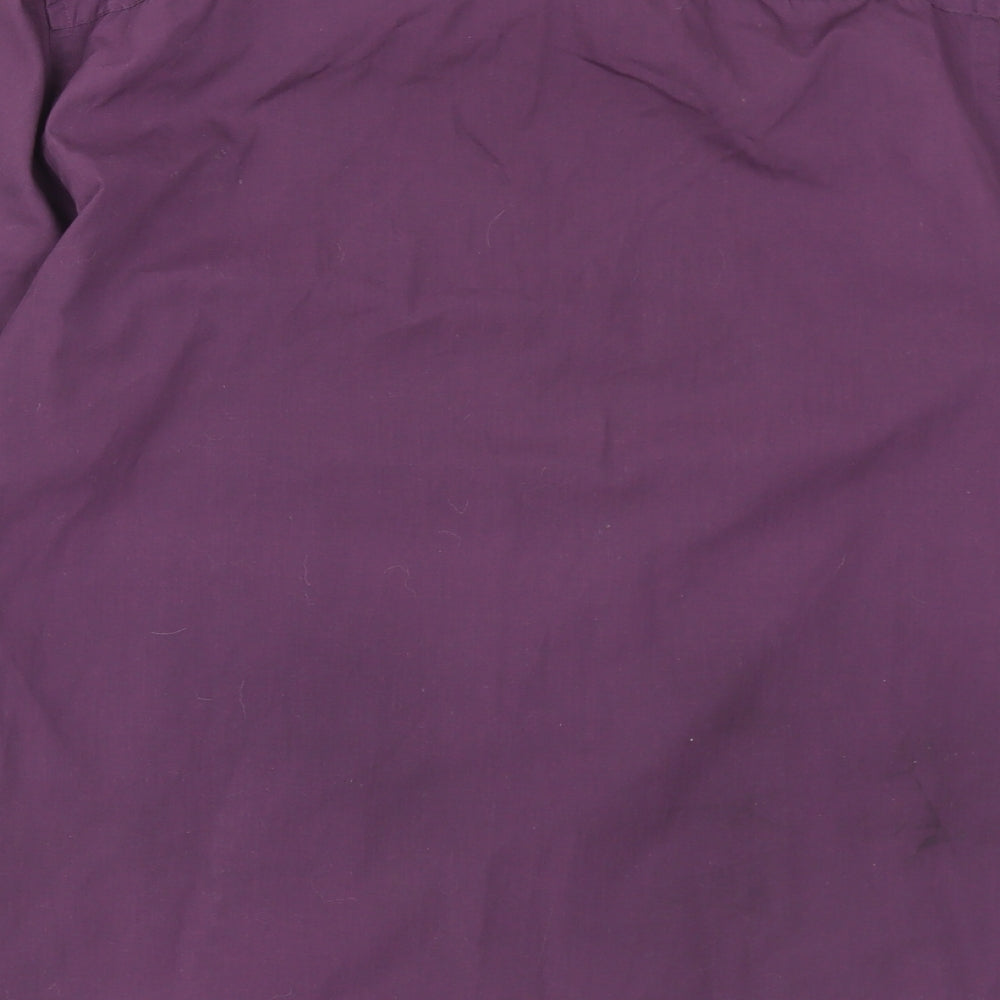 F&F Mens Purple Polyester Dress Shirt Size 15.5 Collared Button - Tailored Fit