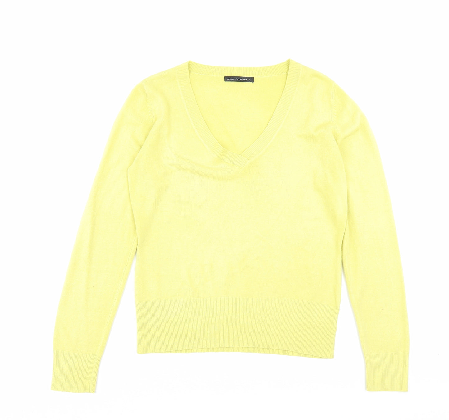 NEXT Womens Green V-Neck Acrylic Pullover Jumper Size 12