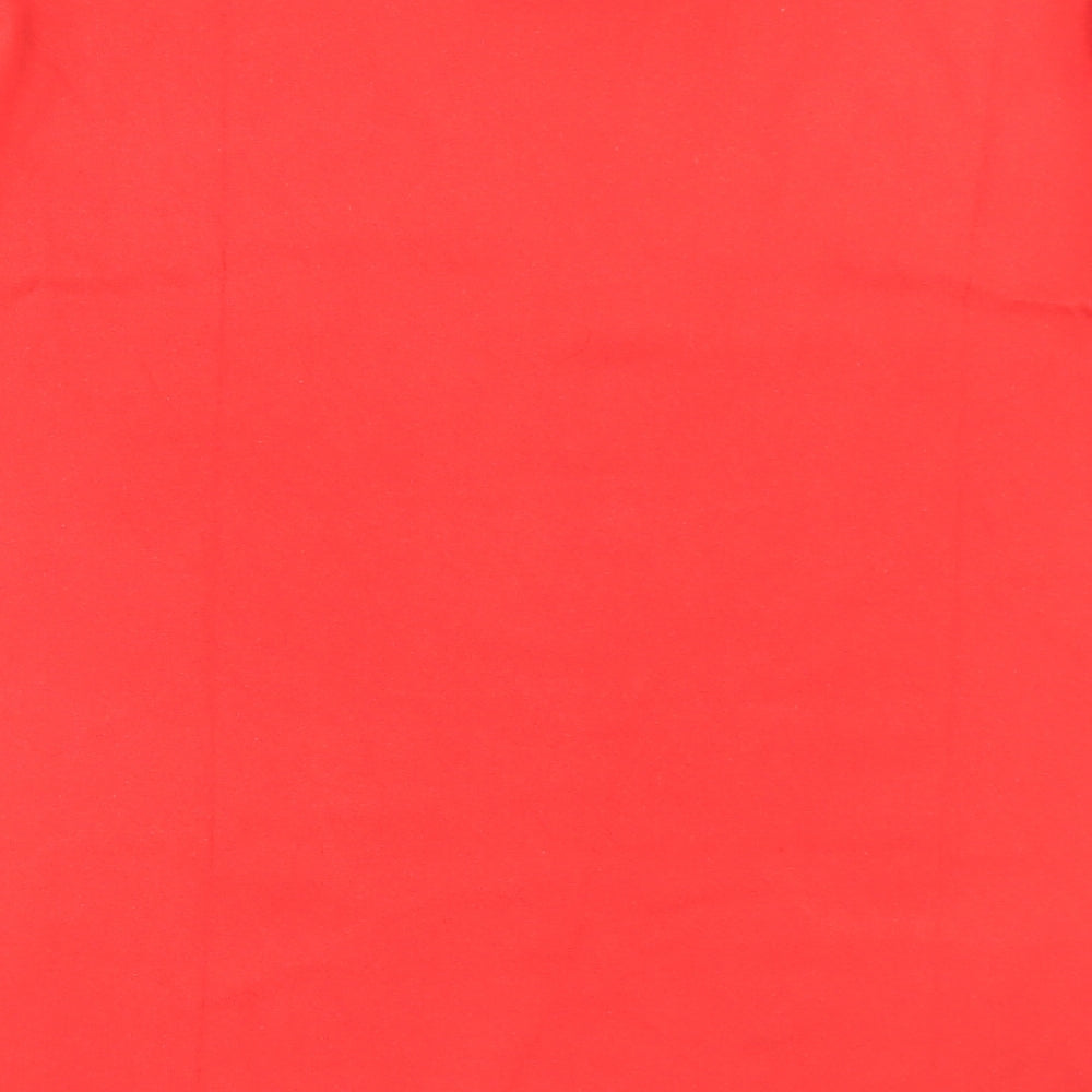 Gildan Mens Red Cotton T-Shirt Size XL Crew Neck - Wales.Golf.Madrid