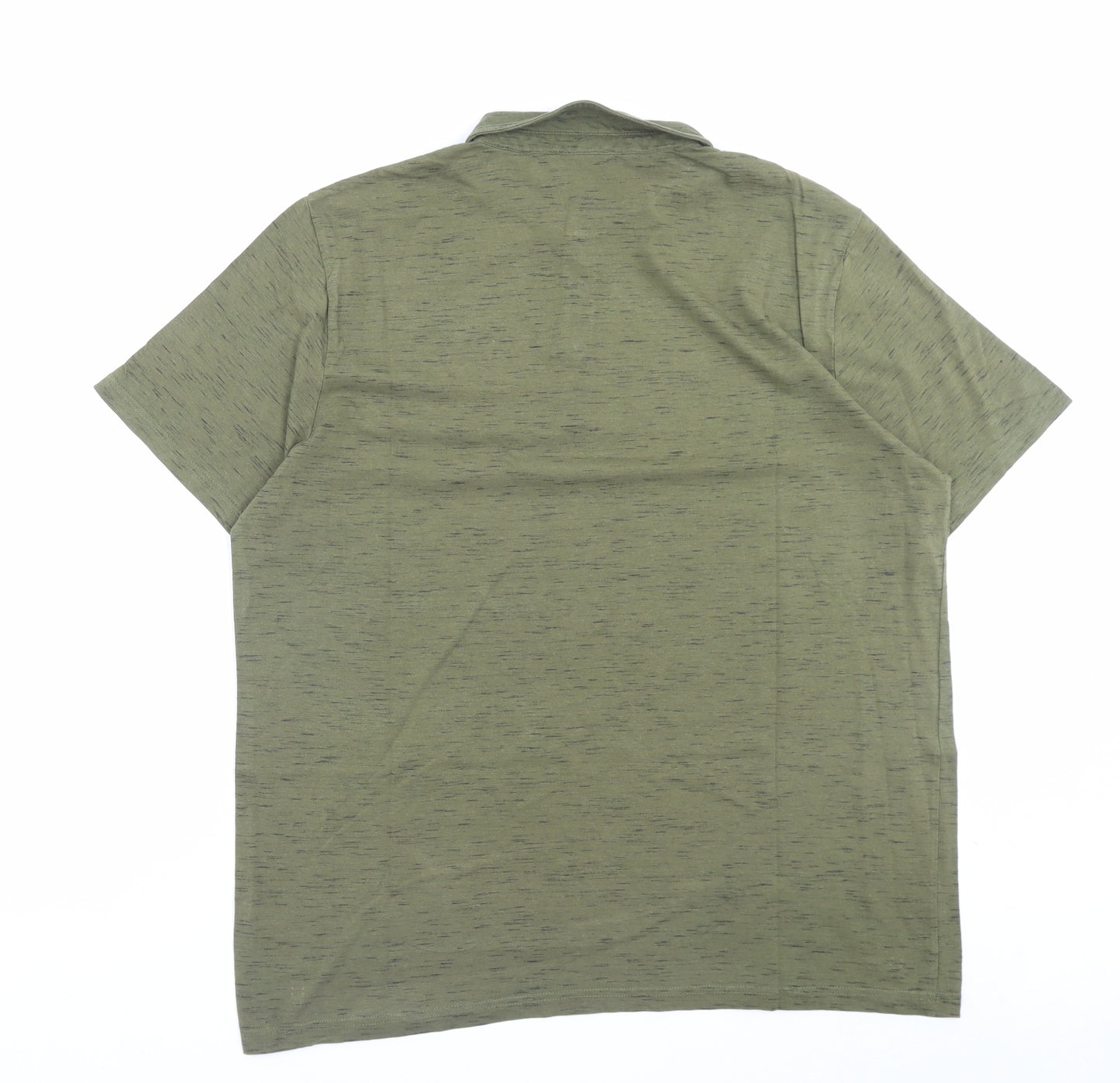George Mens Green Cotton Polo Size XL Collared Button