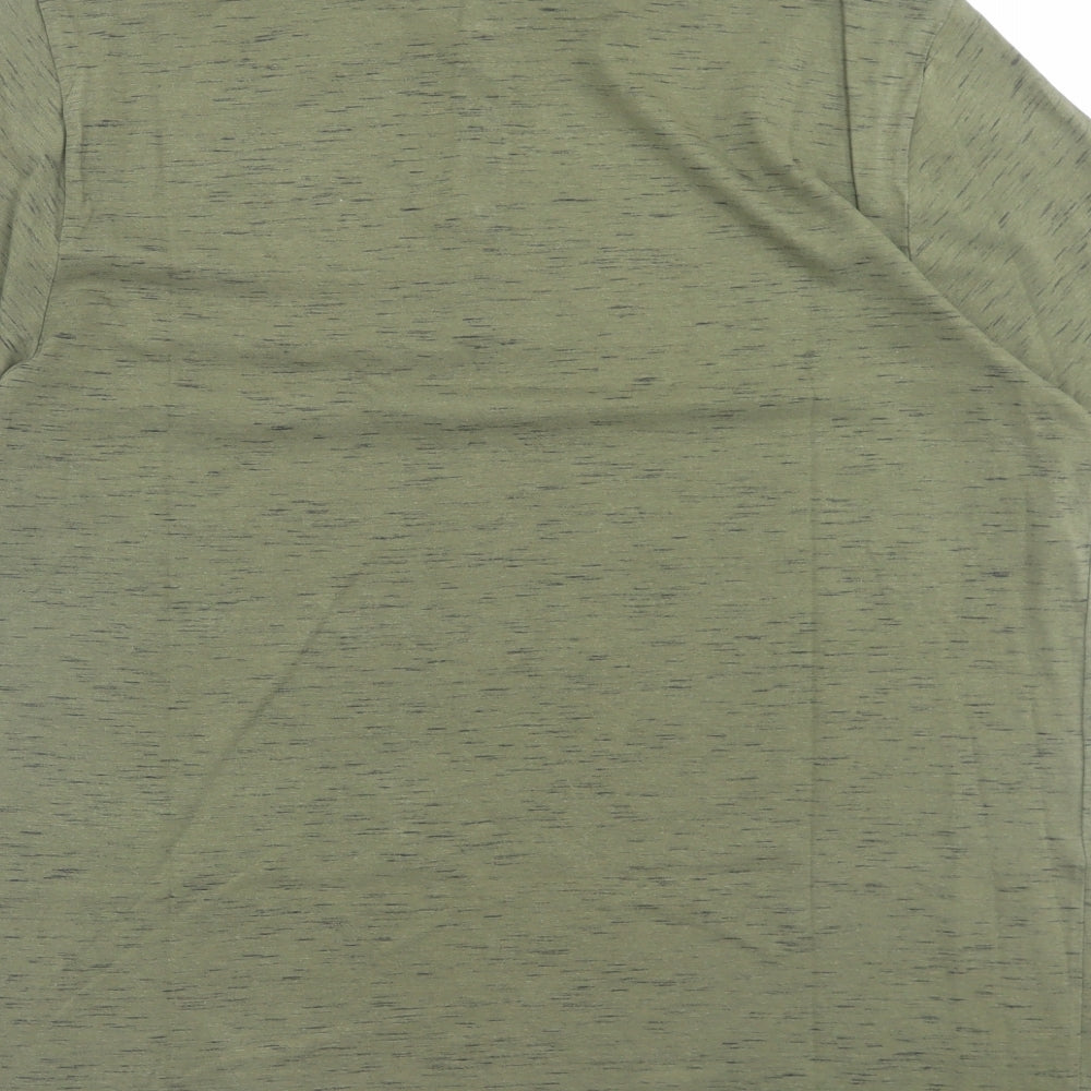 George Mens Green Cotton Polo Size XL Collared Button