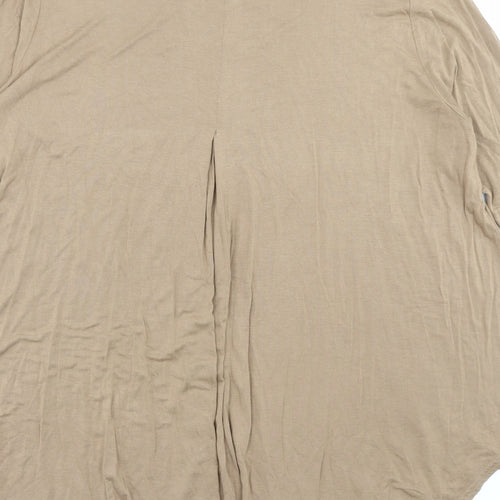 B.YOU Womens Brown Viscose A-Line Size 16 Boat Neck Pullover