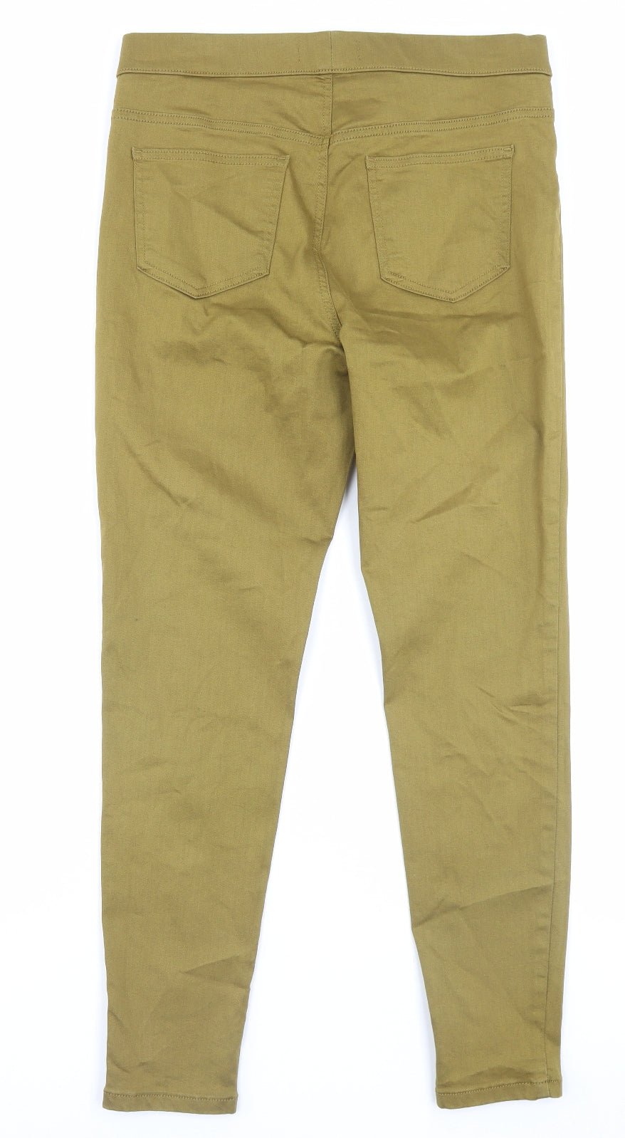 Marks and Spencer Womens Green Cotton Jegging Trousers Size 14 L27 in Regular