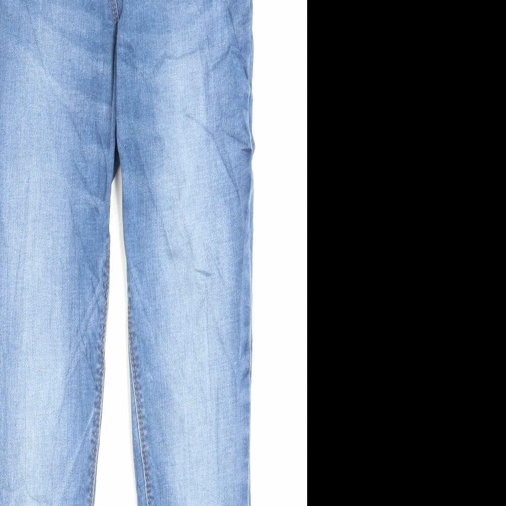 NEXT Girls Blue Cotton Skinny Jeans Size 13 Years Regular Pullover