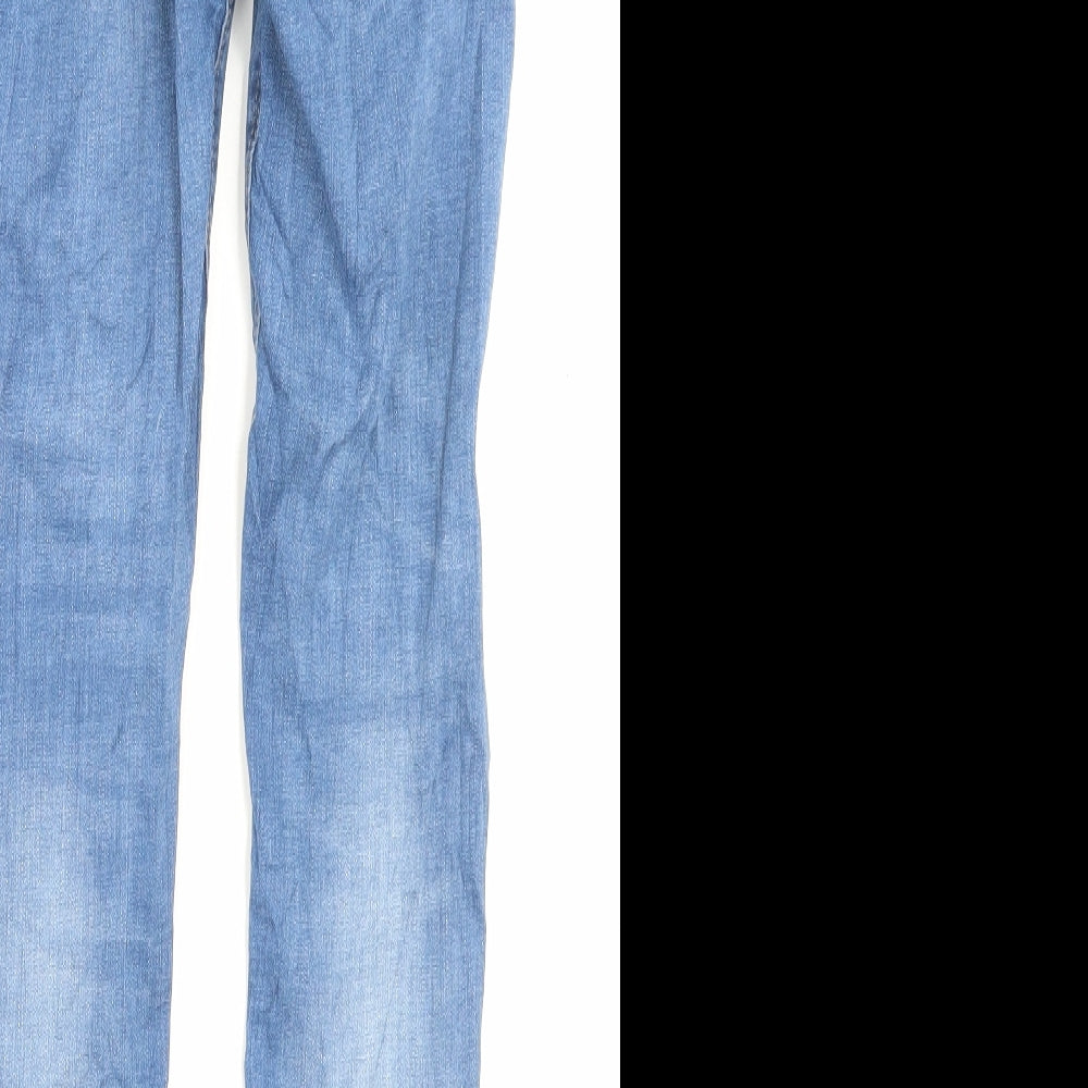 NEXT Girls Blue Cotton Skinny Jeans Size 13 Years Regular Pullover