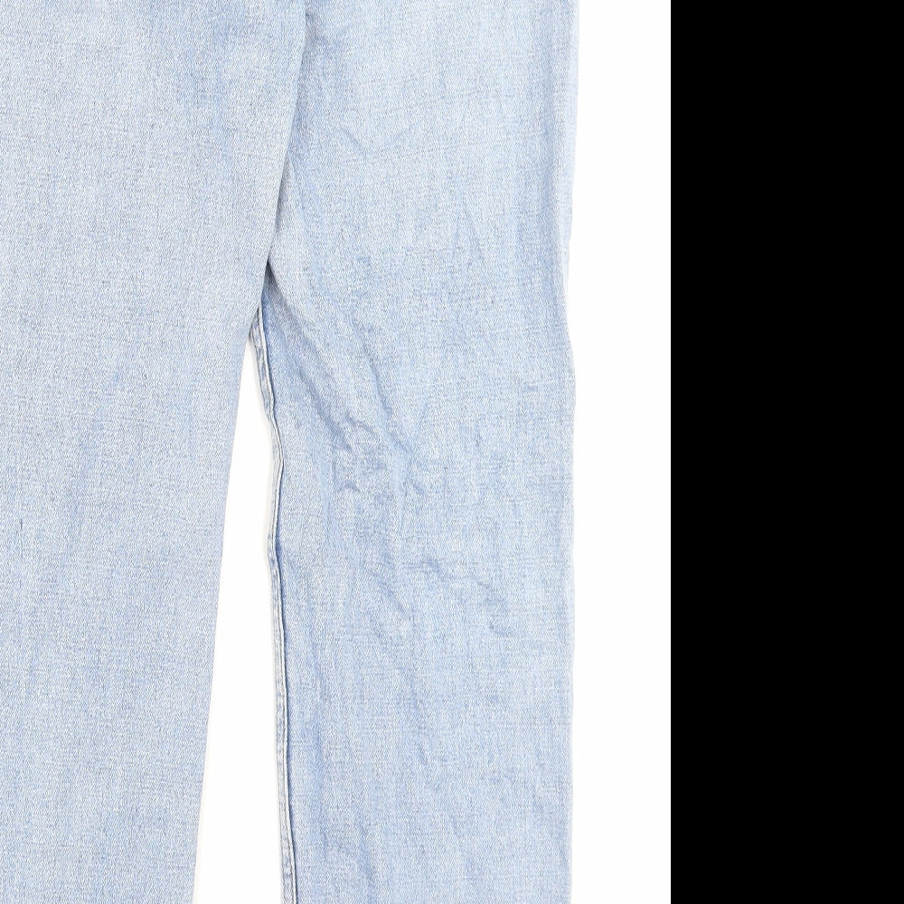 Farah Mens Blue Cotton Straight Jeans Size 38 in L30 in Regular Button