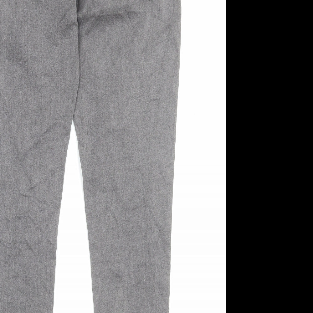 Marks and Spencer Womens Grey Cotton Jegging Trousers Size 12 L29 in Regular