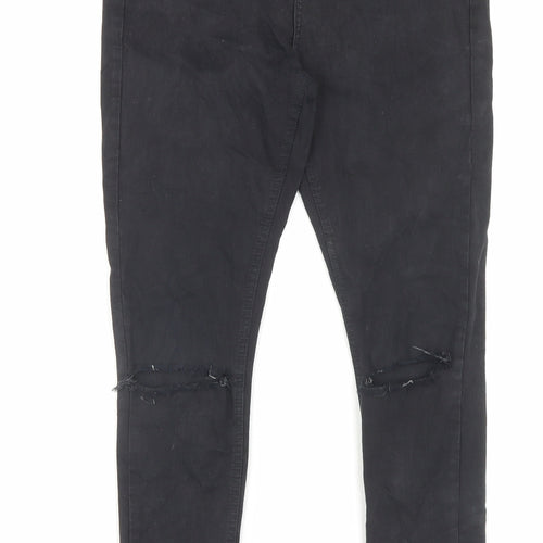Hera Womens Black Cotton Skinny Jeans Size 30 in L29 in Regular Button