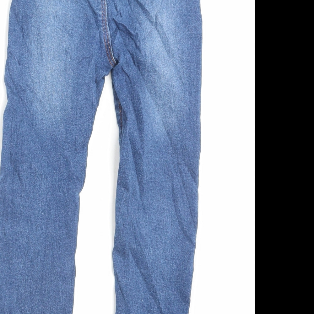 Peacocks Girls Blue Cotton Jegging Trousers Size 3-4 Years Regular Pullover