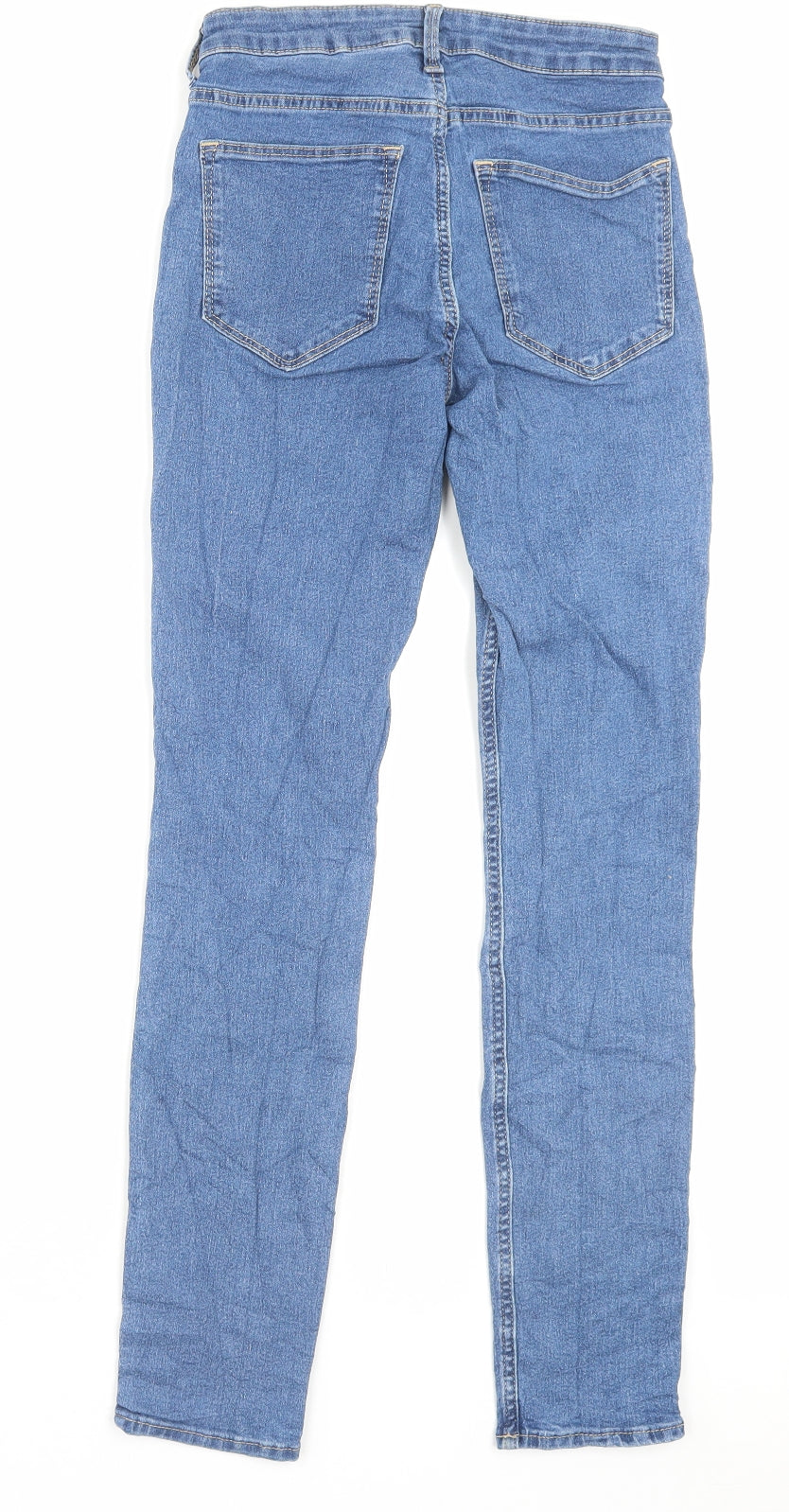 H&M Womens Blue Cotton Skinny Jeans Size 26 in L28 in Regular Button