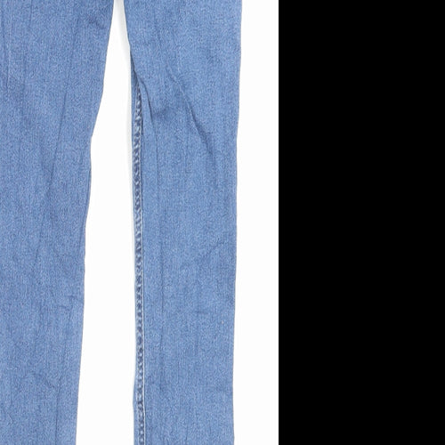 H&M Womens Blue Cotton Skinny Jeans Size 26 in L28 in Regular Button
