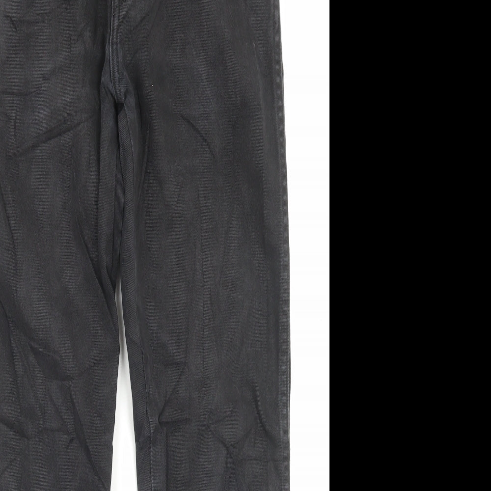 Wrangler Mens Black Cotton Straight Jeans Size 30 in L30 in Regular Button