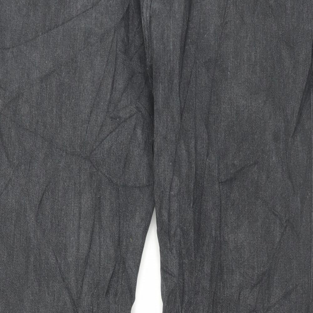 NEXT Mens Black Cotton Straight Jeans Size 34 in L33 in Regular Button - Long Leg