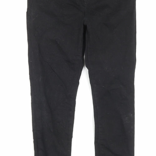Forever New Womens Black Cotton Skinny Jeans Size 12 L28 in Regular Button