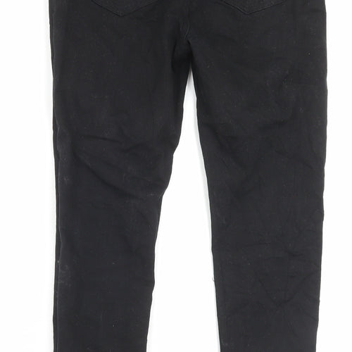 Forever New Womens Black Cotton Skinny Jeans Size 12 L28 in Regular Button