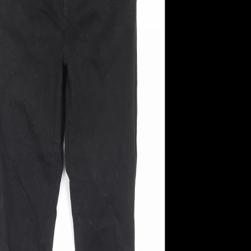 Forever New Womens Black Cotton Skinny Jeans Size 12 L28 in Regular Button