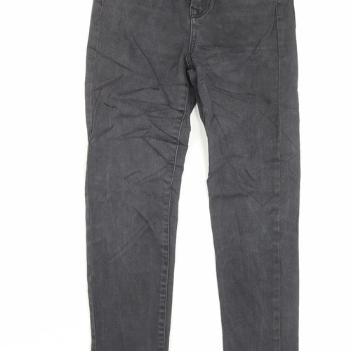 STR Womens Black Cotton Skinny Jeans Size 6 L28 in Regular Button
