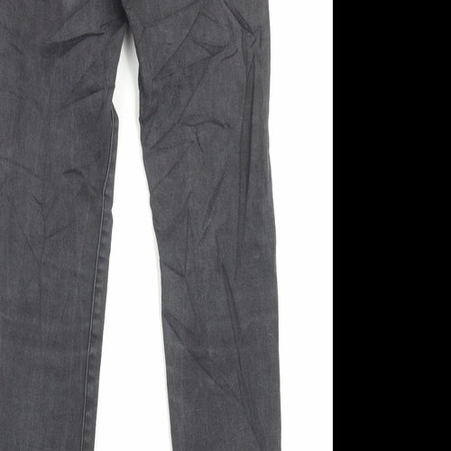 STR Womens Black Cotton Skinny Jeans Size 6 L28 in Regular Button