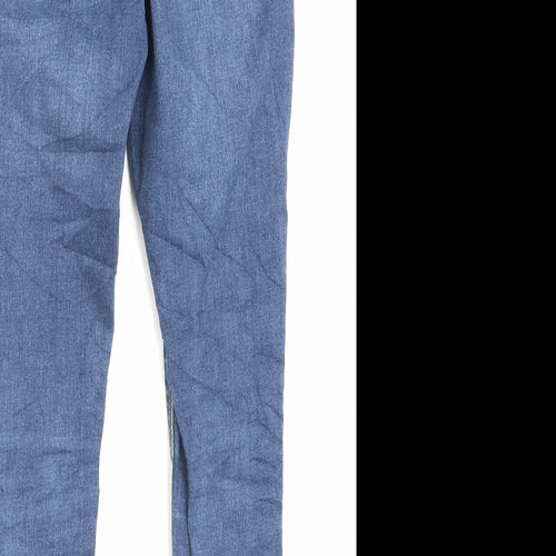 New Look Womens Blue Cotton Skinny Jeans Size 6 L27 in Regular Button