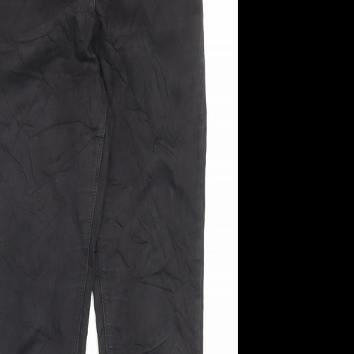 Papaya Womens Black Cotton Skinny Jeans Size 10 L28 in Regular Button