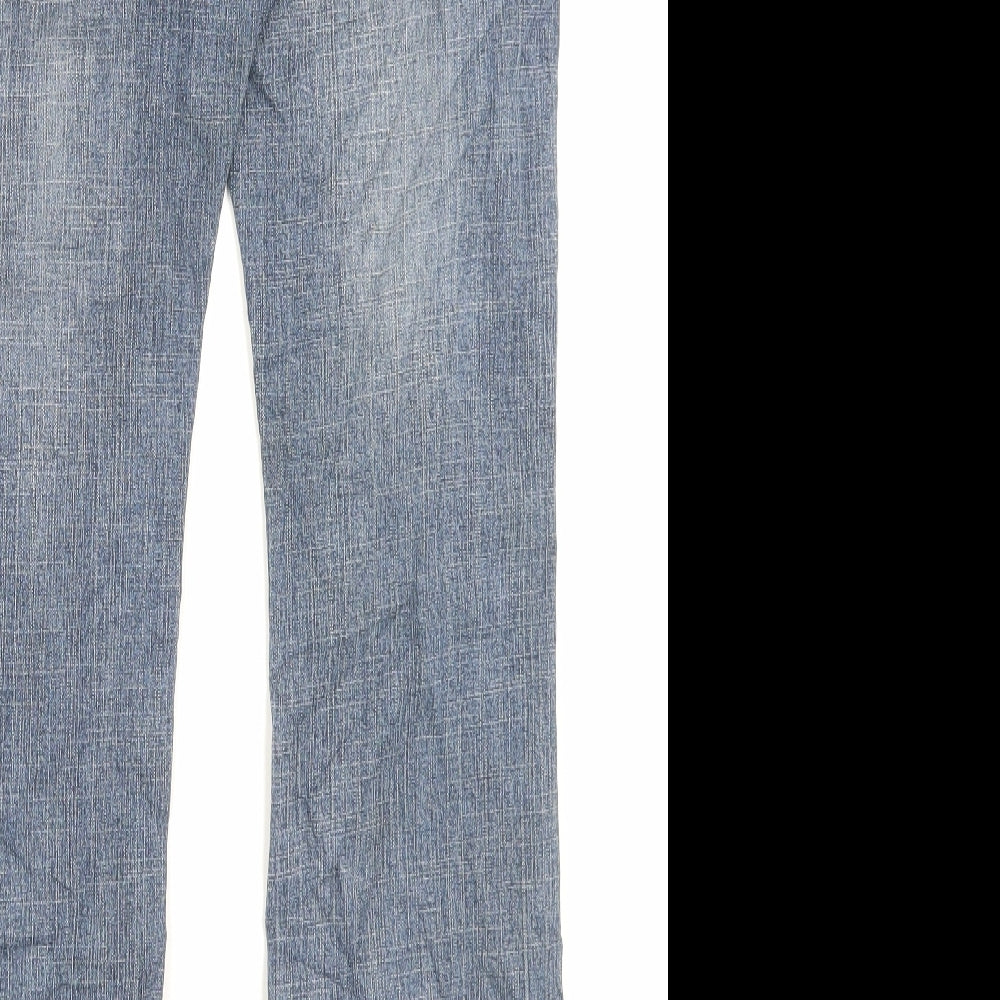 Dorothy Perkins Womens Blue Cotton Bootcut Jeans Size 10 L30 in Regular Button