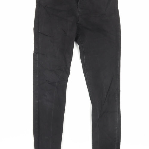 Denim & Co. Womens Black Cotton Skinny Jeans Size 12 L28 in Regular Button