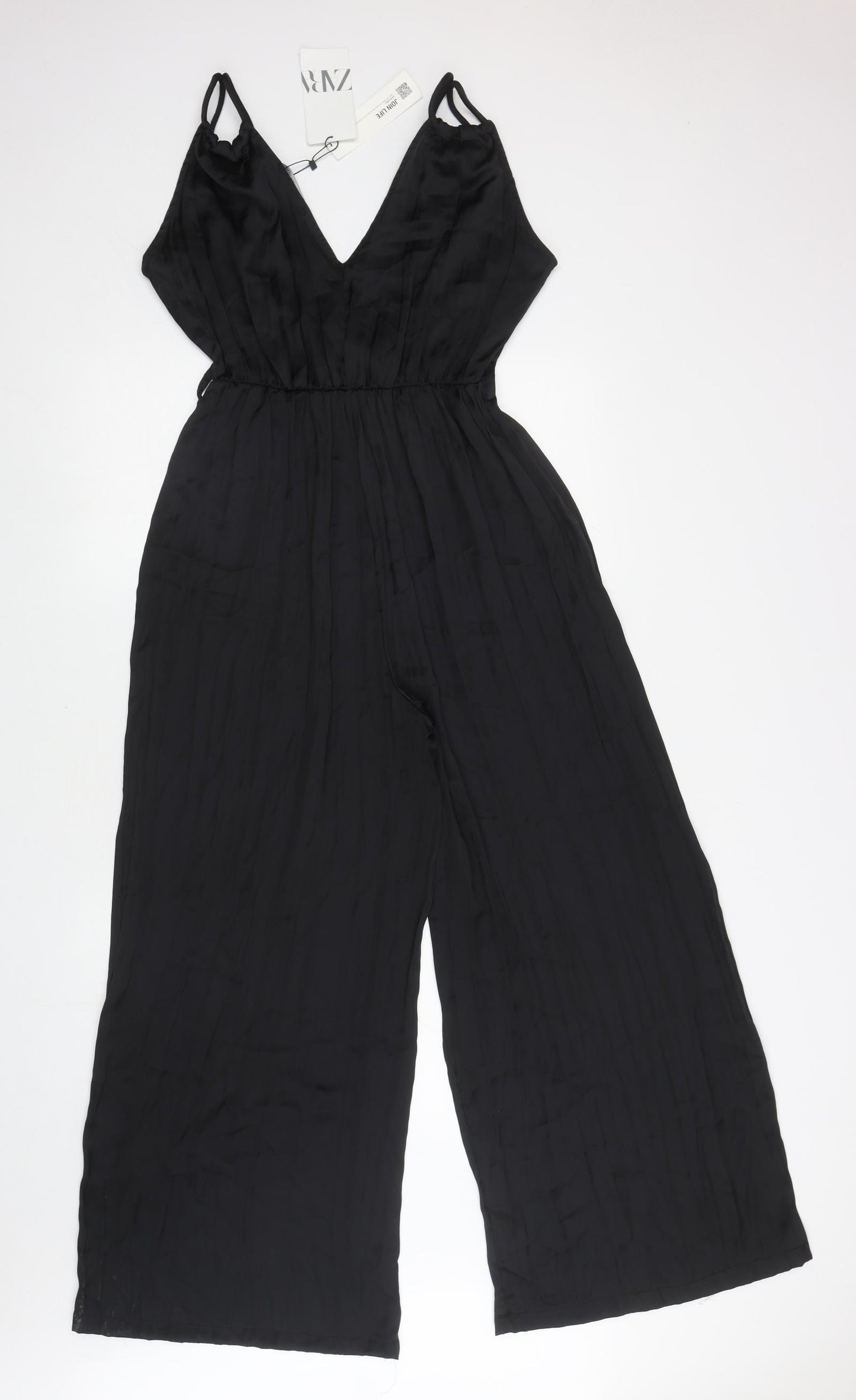 Zara Womens Black Jumpsuit One-Piece Size M L28 in Pullover
