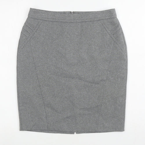 Atmosphere Womens Grey Polyester Straight & Pencil Skirt Size 10 Zip