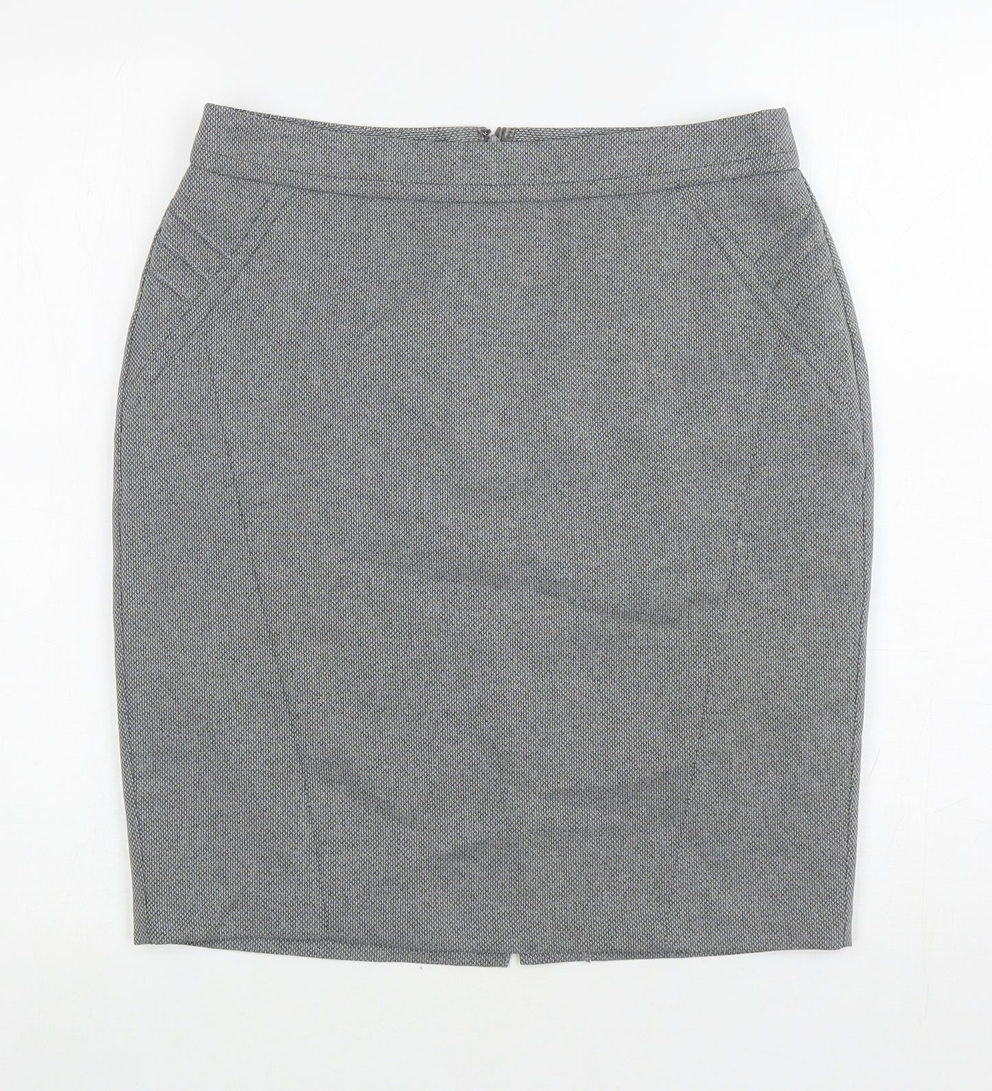 Atmosphere Womens Grey Polyester Straight & Pencil Skirt Size 10 Zip