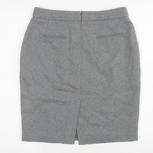Atmosphere Womens Grey Polyester Straight & Pencil Skirt Size 10 Zip