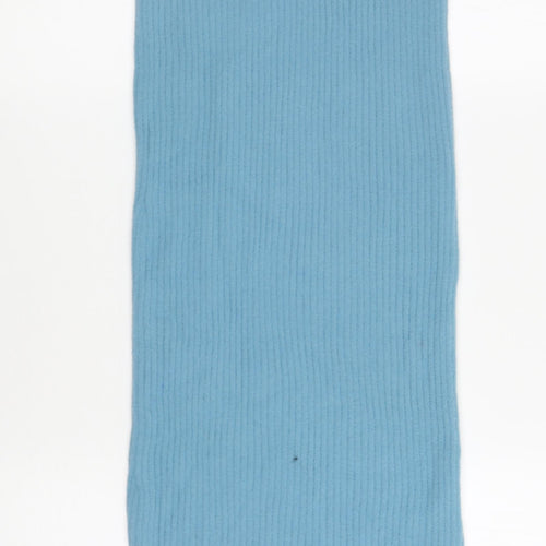 Zara Womens Blue Polyamide Jumper Dress Size M High Neck Pullover