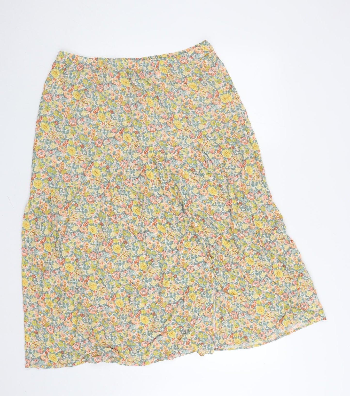 Marks and Spencer Womens Multicoloured Floral Polyester Swing Skirt Size 16
