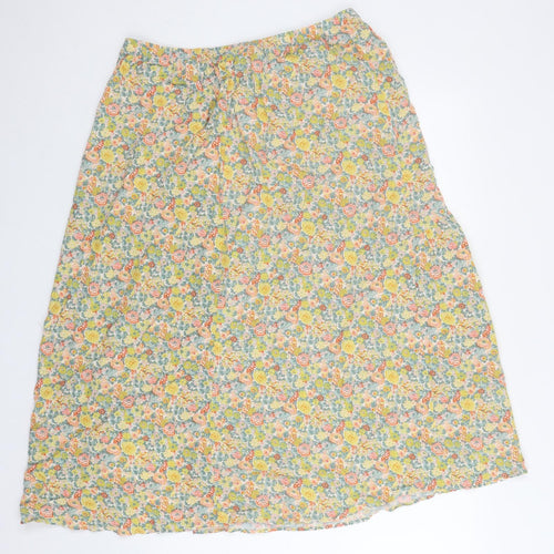 Marks and Spencer Womens Multicoloured Floral Polyester Swing Skirt Size 16