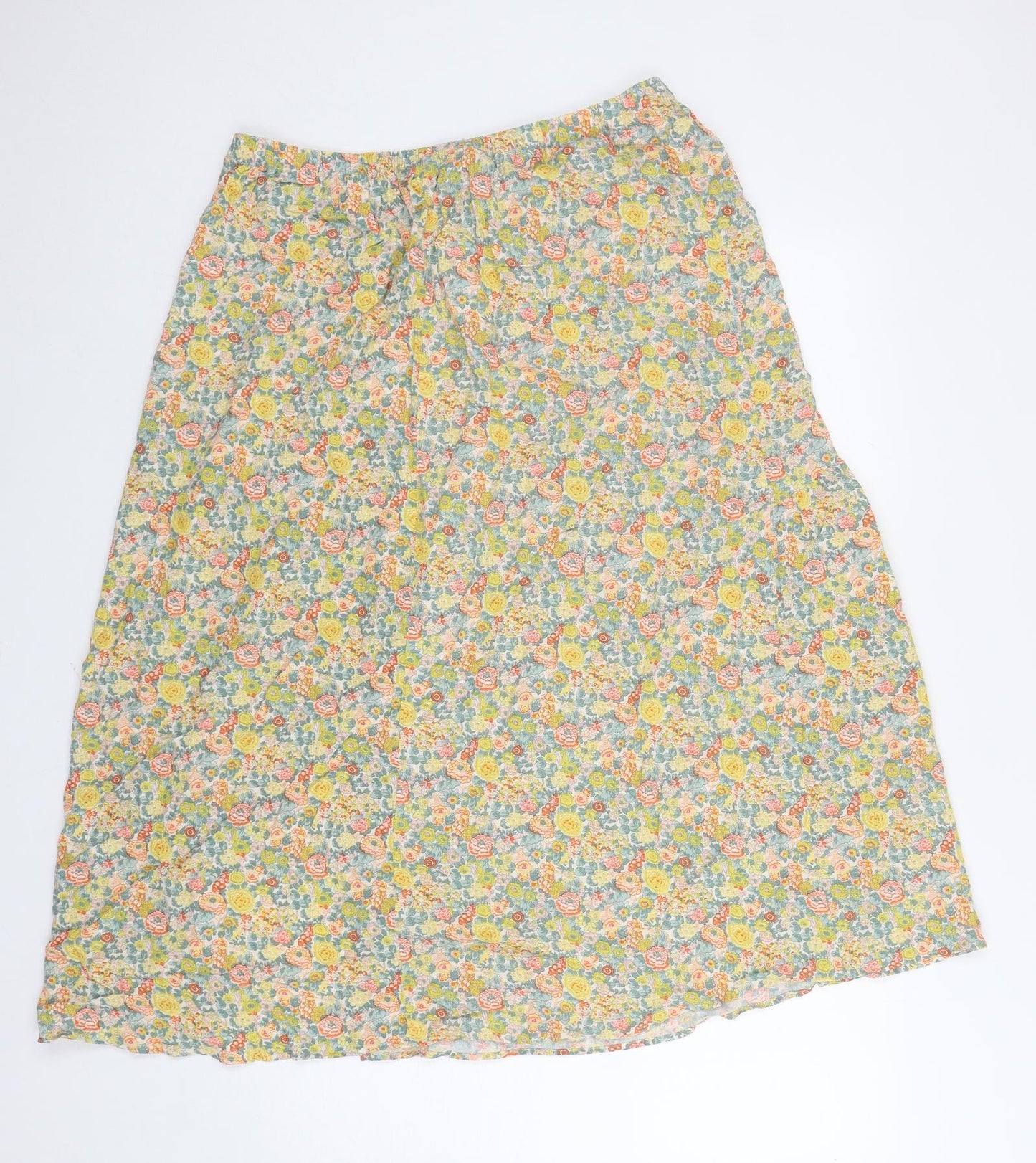 Marks and Spencer Womens Multicoloured Floral Polyester Swing Skirt Size 16