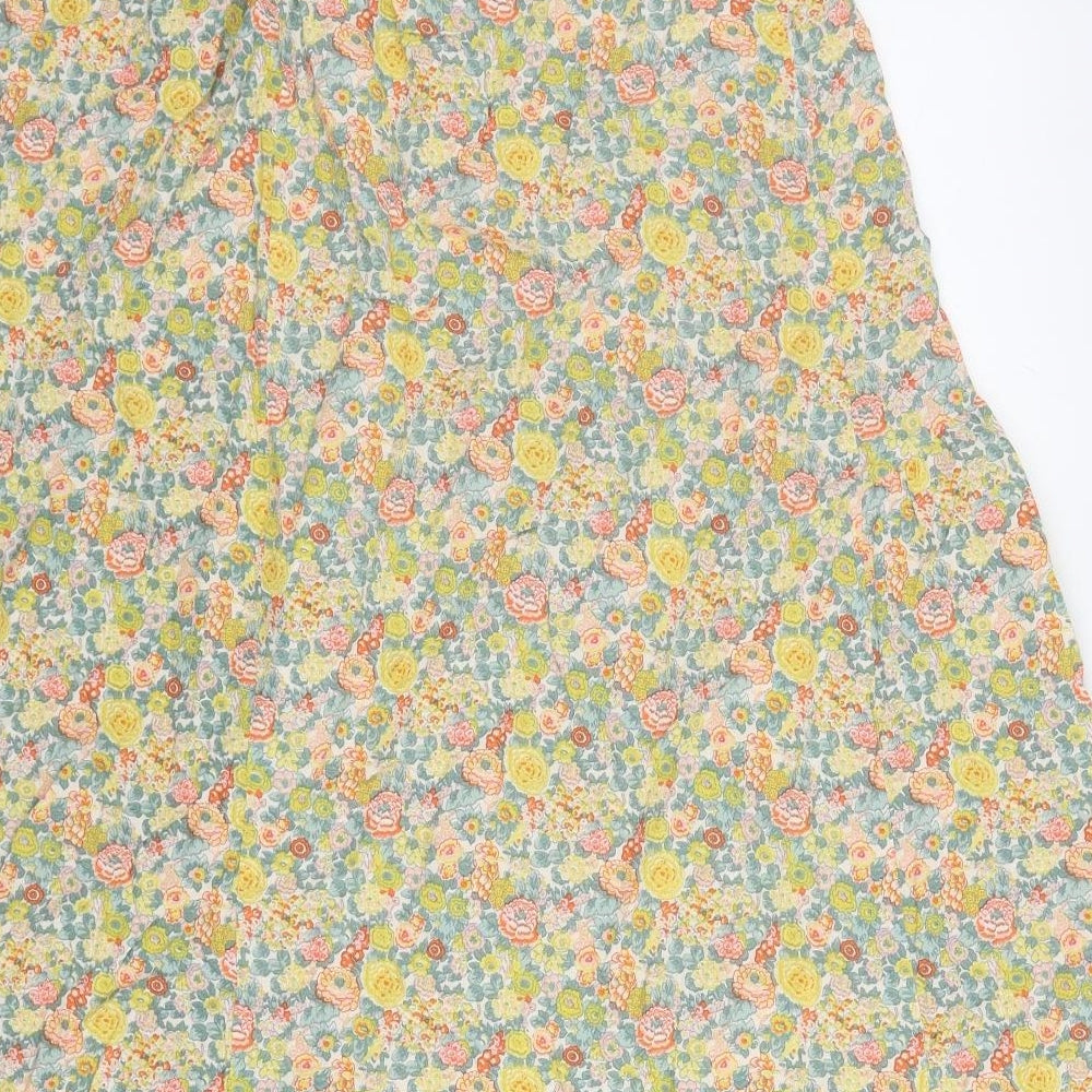 Marks and Spencer Womens Multicoloured Floral Polyester Swing Skirt Size 16