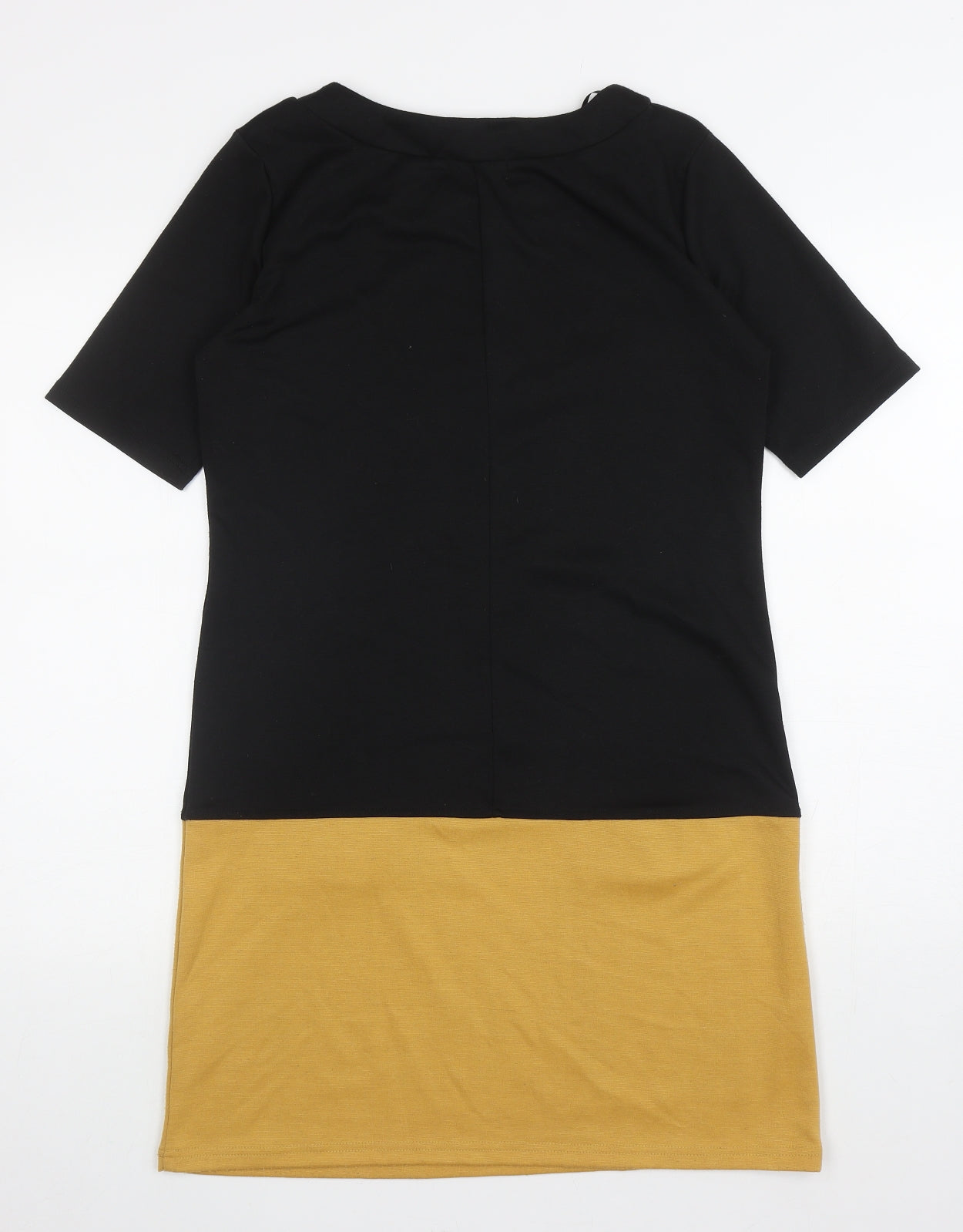 Mimosa Womens Black Colourblock Polyester Shift Size 10 Round Neck Pullover