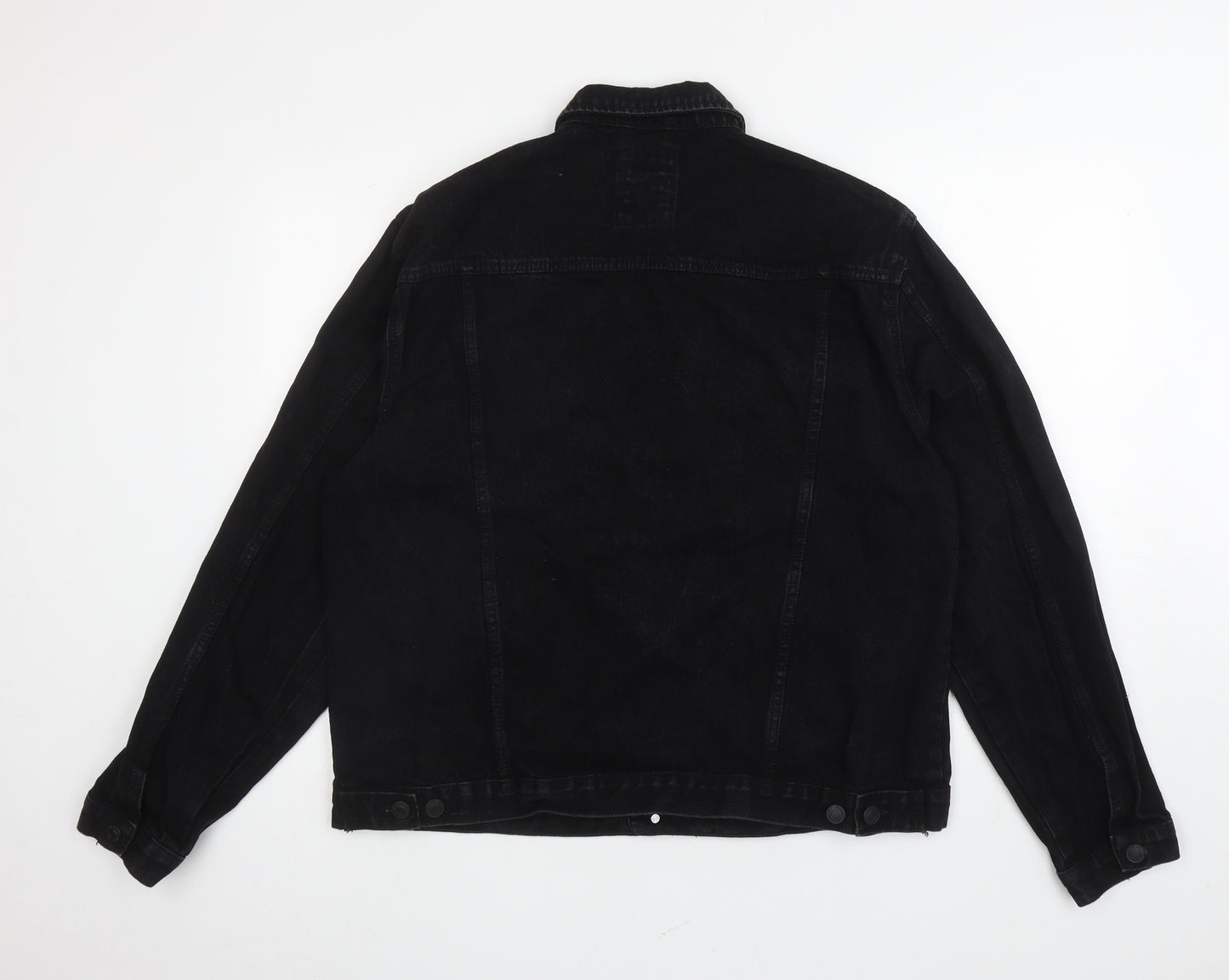 New Look Mens Black Jacket Size XL Button