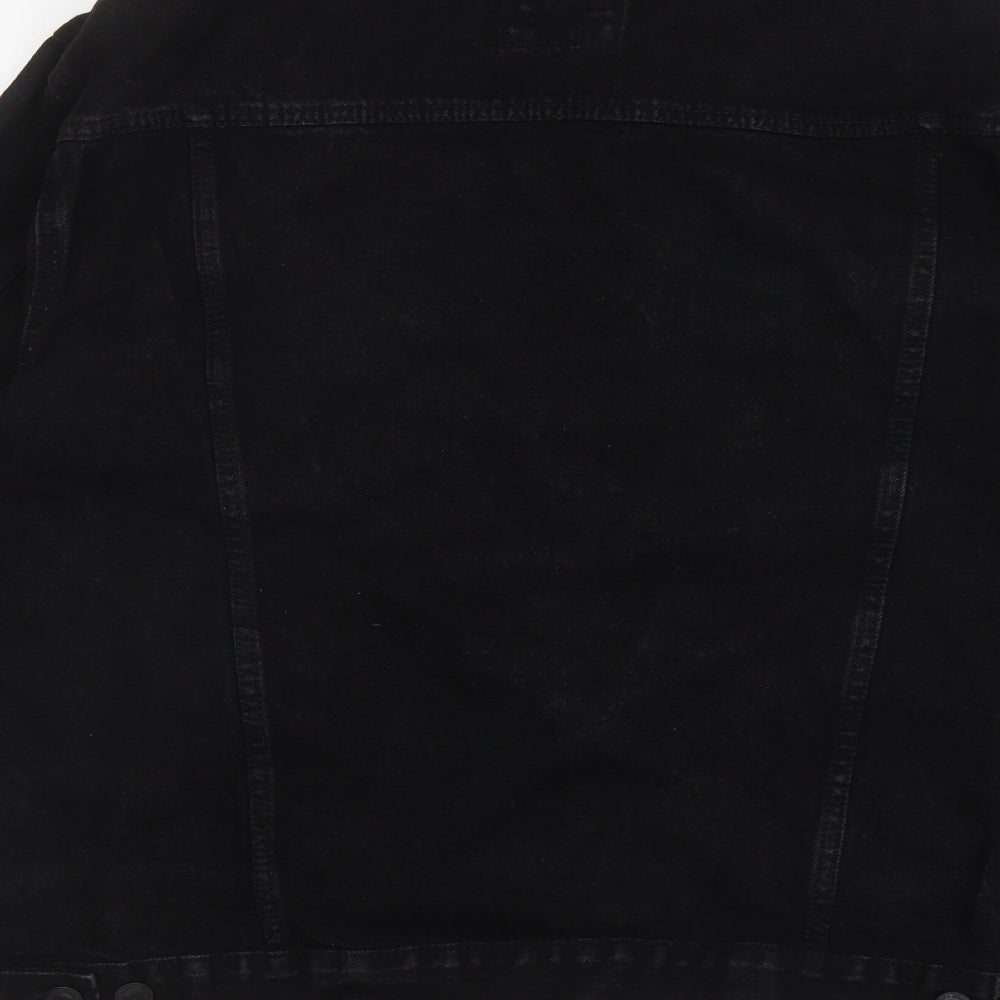 New Look Mens Black Jacket Size XL Button