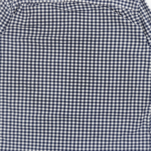 Gap Mens Blue Plaid Cotton Button-Up Size L Collared Button - Gingham