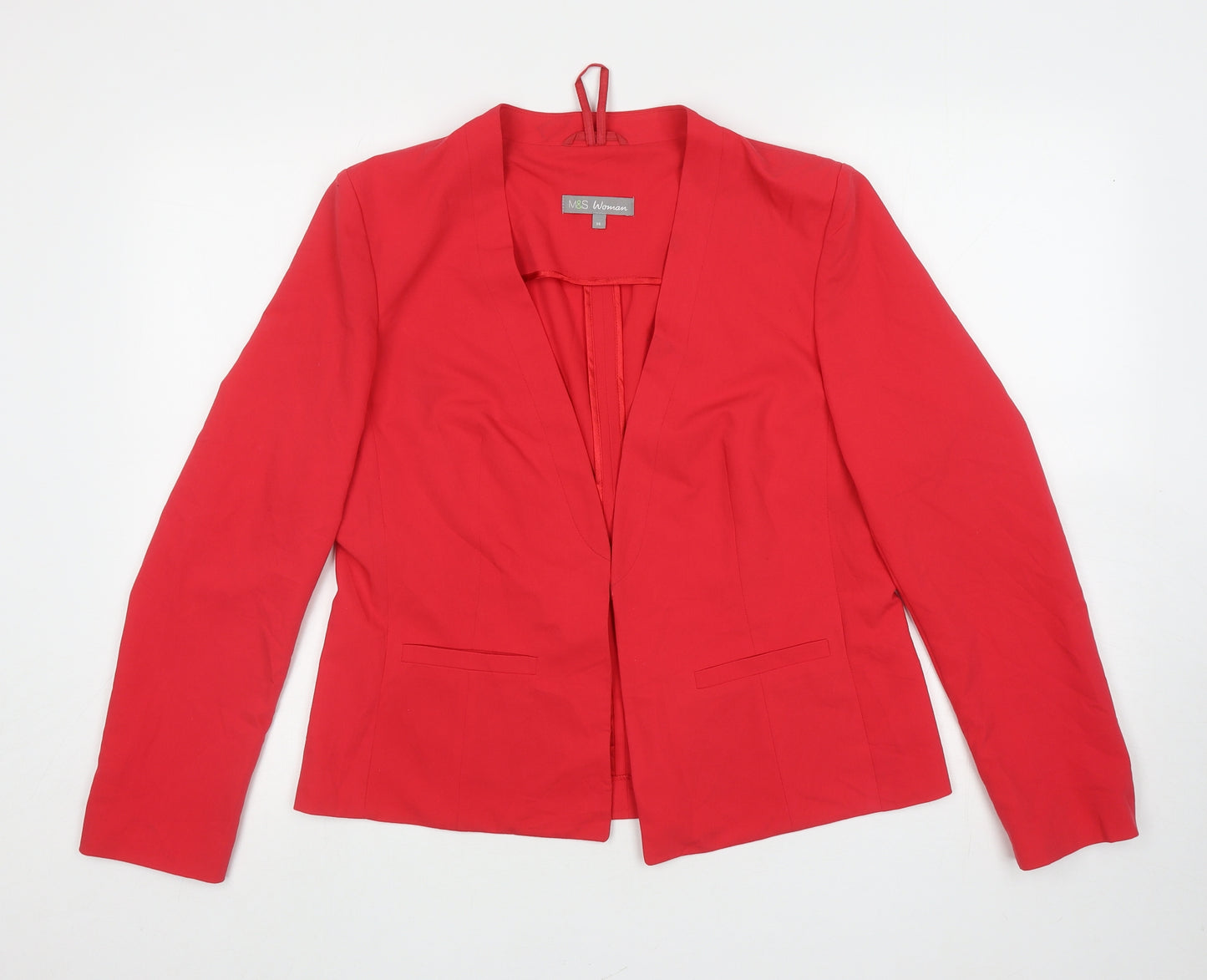 Marks and Spencer Womens Red Jacket Blazer Size 14