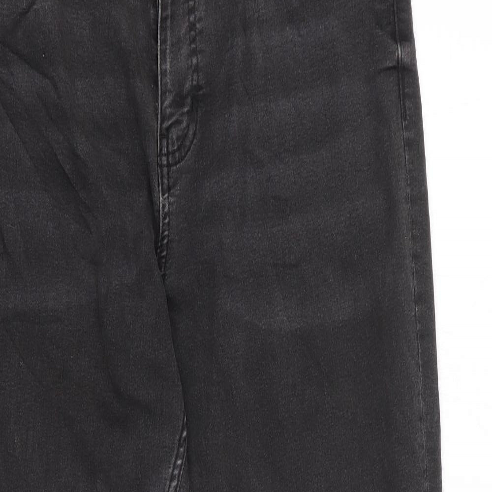 Marks and Spencer Womens Black Cotton Skinny Jeans Size 16 L28 in Slim Zip