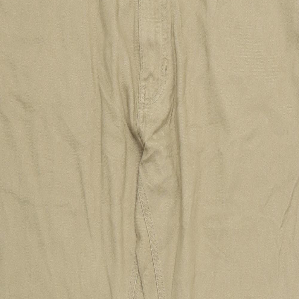 Marks and Spencer Mens Beige Cotton Skinny Jeans Size 40 in L31 in Slim Zip