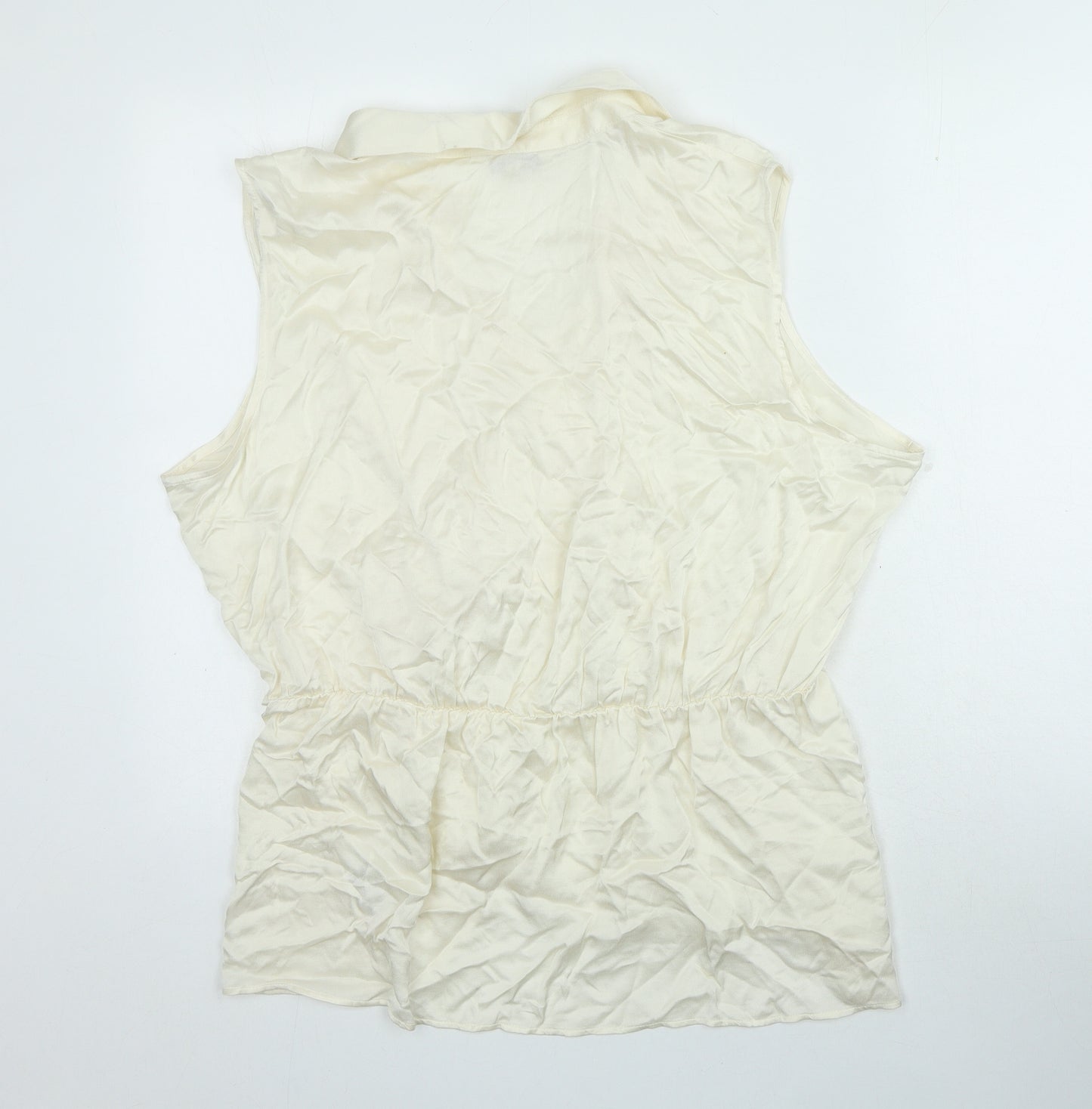 NEXT Womens Ivory Viscose Basic Blouse Size 20 V-Neck