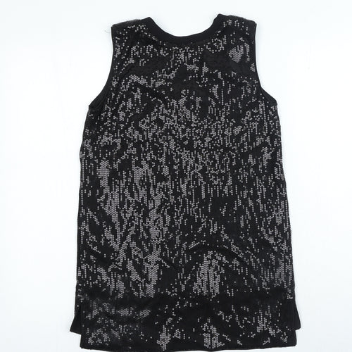 Autograph Womens Black Polyester Camisole Blouse Size 6 Scoop Neck - Sequins