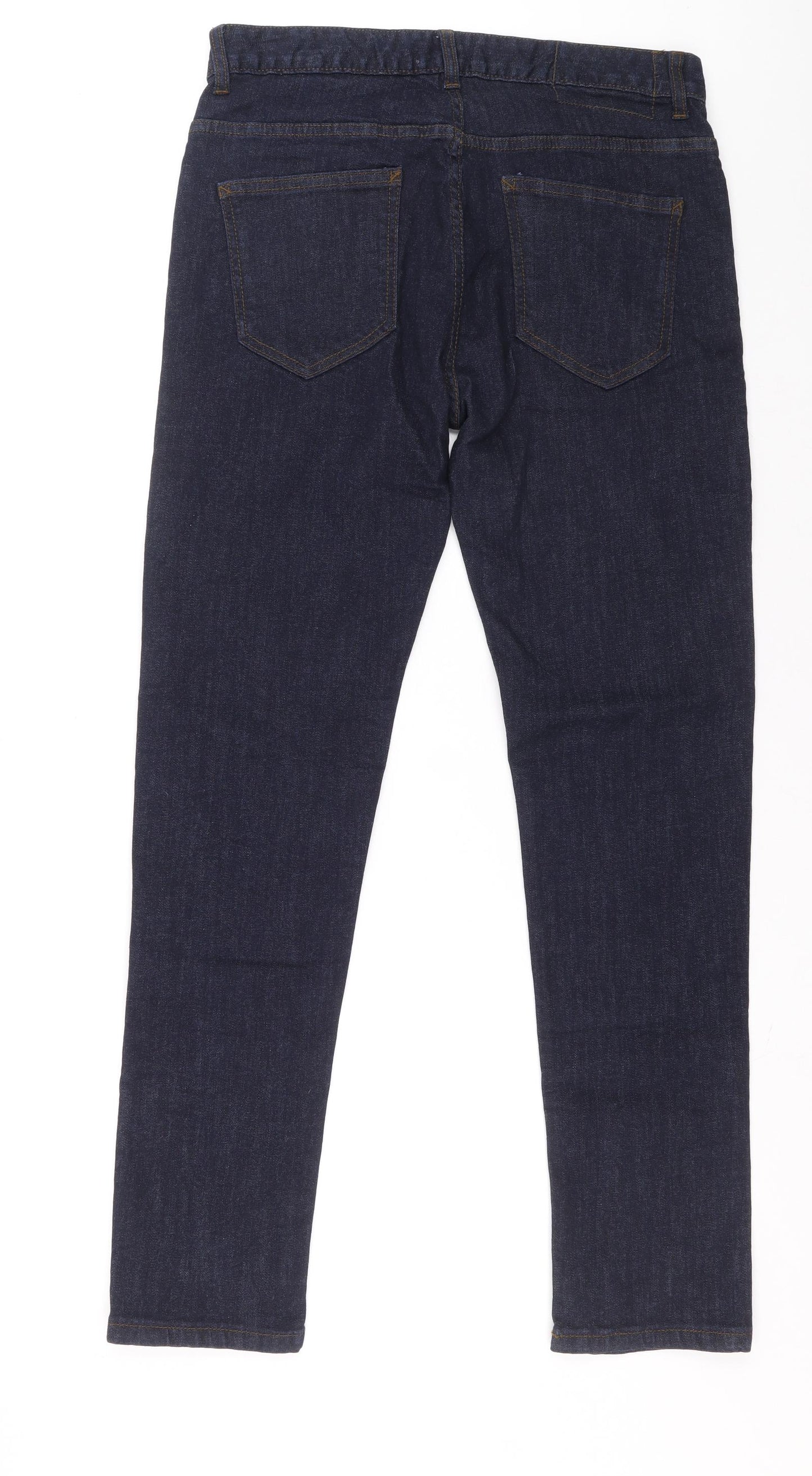 Denim & Co. Womens Blue Cotton Skinny Jeans Size 32 in L30 in Regular Zip